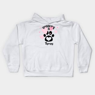 Cuddling Is My Therapy Kids Hoodie